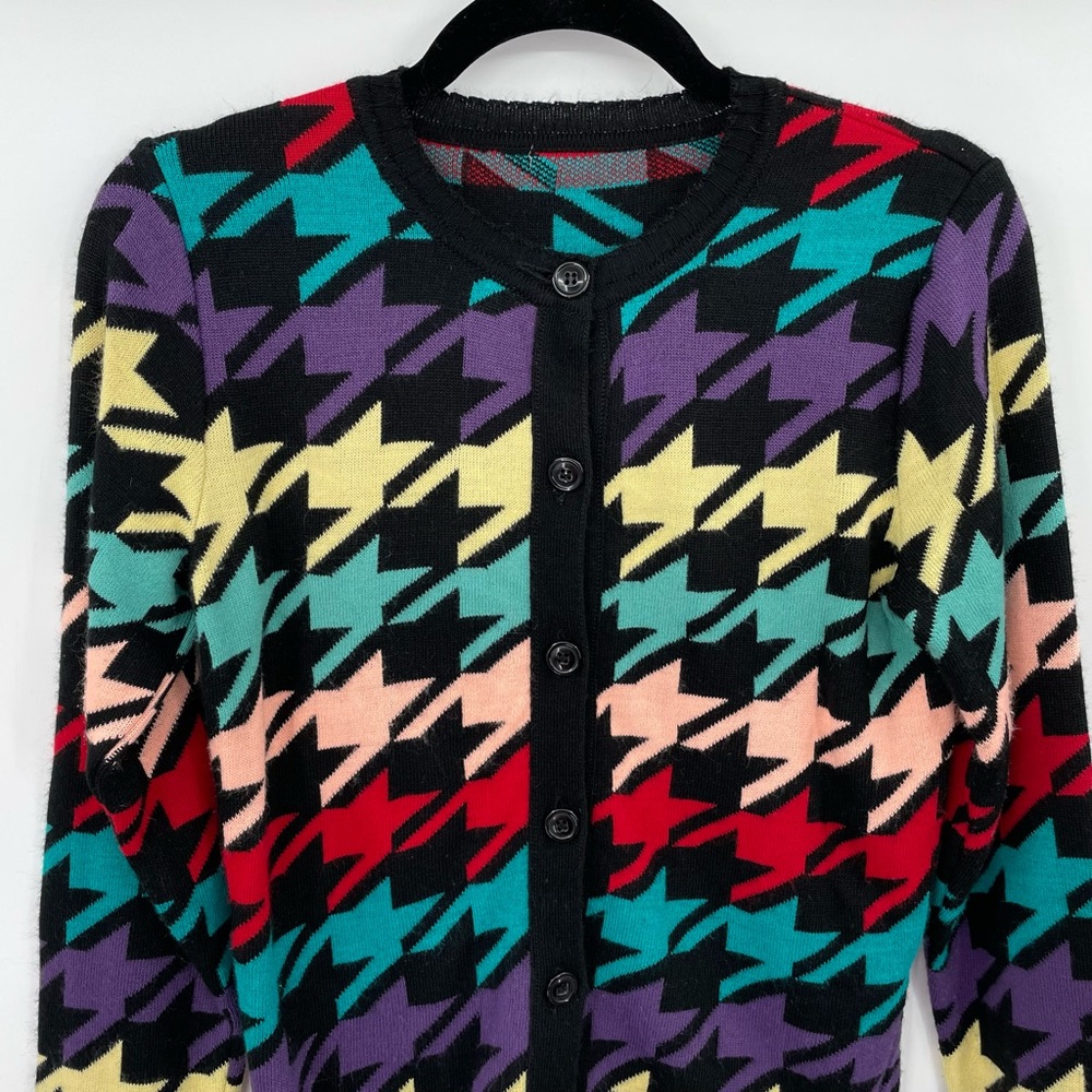 ASOS Multicolor Houndstooth Cardigan - Picture 2 of 13